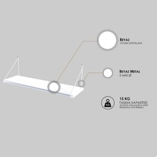 Decormet Armoni Raf Seti  Metal Beyaz+Ahşap P.beyaz 015 0010 020 020 76