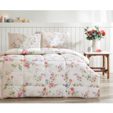 Özdilek Krem Renkli Çiçek Desenli Tek Kişilik Uyku Seti Pamuk Polyester 155 x 215 cm