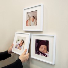 Fashion Photo Yapışkanlı Sök Tak Paspartulu Klasik Kare Çerçeveler - 3'lü Paket
