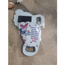 Mira Baskı Bebek Ayağı Şeklinde Açacak Magnet / Doğum Günü / Hoş Geldin