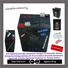 Or-Tec GS2630 Fenere Uyumlu Akü 6V4AH Akü Goldsilver GS2630 Uyumlu Akü 6 Volt 4 Amper Kuru Tip Bakımsız Akü - 6 Volt 4 Amper Akü  - 6V 4AH Akü Kuru Tip Bakımsız