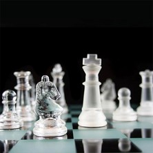 Glass Chess Cam Satranç Takımı (25 cm x 25 Cm)