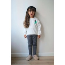 Miniko Kids Kız Çocuk Bisiklet Yaka Pamuk Taytlı Eşofman Takımı