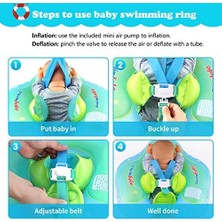 pasajdanal Bebek Yüzme Yüzüğü, Havuz Için Bebek Yüzme Havuzu Şamandıra, Şişme Mat Bebek Boyun Yüzme Halkası, Çıkarılabilir Güneşlik, 6-22 Aylık Yaş Için