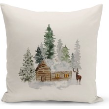 Bertille Home Yılbaşı Serisi Çift Tarafı Dijital Baskılı Kırlent Kılıfı (Christmas Noel Cushion Cover)