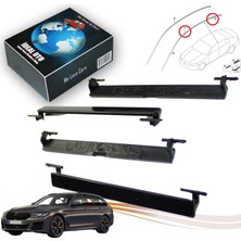 İdeal Otomotiv Bmw 5 G31 (2016-...) Için Siyah 4 Parça Tavan Çıtası Kapak Seti (Boyanabilir)