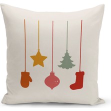 Bertille Home Yılbaşı Serisi Çift Tarafı Dijital Baskılı Kırlent Kılıfı (Christmas Noel Cushion Cover)
