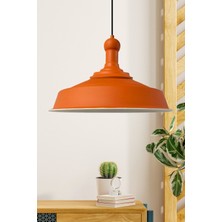 Tekno Trust Turuncu Asaletli Turuncu Long Knob Başlık Retro Sarkıt Lamba Restoran Salon Aydınlatma