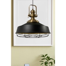 Tekno Trust Siyah Asaletli Telli Eskitme Başlık Avize Sarkıt Lamba Salon Mutfak Pastane Cafe