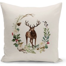 Bertille Home Yılbaşı Serisi Çift Tarafı Dijital Baskılı Kırlent Kılıfı (Christmas Noel Cushion Cover)