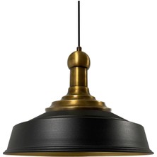 TeknoTrust Eskitme Metal Sarkıt Lamba, 41x41 cm, Siyah, Retro ve şık salon aydınlatması