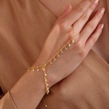 Queen Silver Jewelry 925 Ayar Gümüş. Ful Sallantılı Zirkon Taşlı Şahmeran