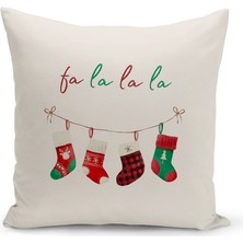 Bertille Home Yılbaşı Serisi Çift Tarafı Dijital Baskılı Kırlent Kılıfı (Christmas Noel Cushion Cover)
