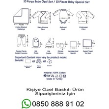 Isim Baskılı  Pamuk Baskılı 10’lu Organik Erkek Bebek Hastane Çıkışı