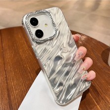 M.tk moveteck Iphone 11 Kılıf Kristal Elmas Taşlı Dalgalı Parlak Simli Silikon Lens Çercevesi Parıltılı Detaylı