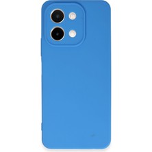 Denza Case Vivo Y28 Kılıf Soft Pürüzsüz Silikon Kılıf - Mavi