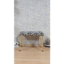 Sevinç Mobilya 3tel Gold Metal Beench Puf Tedyy Puf Bench Antreönü