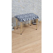 Sevinç Mobilya 3tel Gold Metal Beench Puf Tedyy Puf Bench Antreönü