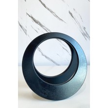 Ahşap Görünümlü Plastik Yuvarlak Çanta Bursu, 16 cm