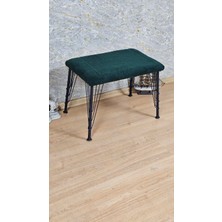Sevinç Mobilya 3tel Siyah Metal Benchpufantre Önü Tedyy Puf Bench