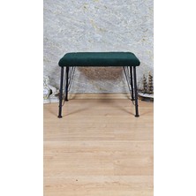 Sevinç Mobilya 3tel Siyah Metal Benchpufantre Önü Tedyy Puf Bench
