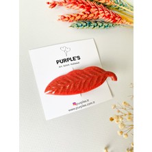 Purples Bir Tutam Mutluluk Yaprak Model El Yapımı Epoksi Çocuk Kadın Pens Toka / Bebek Toka / Çocuk Toka / Kadın Toka