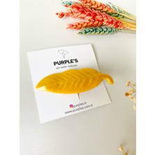 Purples Bir Tutam Mutluluk Yaprak Model El Yapımı Epoksi Çocuk Kadın Pens Toka / Bebek Toka / Çocuk Toka / Kadın Toka