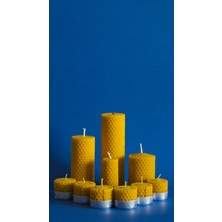 Endi Handmade Özel Günler Için Balmumu Mum Lavantalı 7cm x 3cm Hediyelik Bal Mumu Mum Beeswax Candle