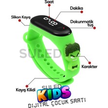 Suled   Akıllı Çocuk Kol Saati Güvenli LED Su Geçirmez Silikon Dokunmatik Süper Kahraman Figürlü