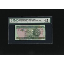 Numsimatik 3 Adet Solomon Islands Adaları 2 Dollars Seri Takipli Polymer Hybrid Pmg 65 Epq Gem Unc Çil P25 Nd 2004 S/n C/8 710831/2/3