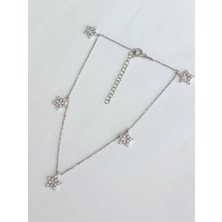 Keskin Gümüş 925 Ayar Gümüş Kutup Yıldızı Tasarım Zarif Trend Kadın Halhal Doğum Günü Hediye