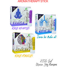 Ein Natur "Odaklan" Uçucu Yağ Karışımlı Aromatherapy Stick, Aromaterapi koklama tüpü, Essential oil inhaler tube, focus memory