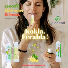 Ein Natur %100 Saf Uçucu Yağ Karışımı - Gingerinstick - Aromaterapi Koklama Tüpü, Aromatherapy Inhaler Stick, essential oil inhaler tube, zencefil, tıbbi nane, limon