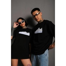 Blackest  Ayakkabı Detaylı 2'iplik Company Oversize Unisex Tişört Air