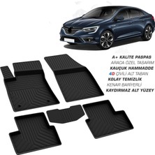 3K Store Renault Megane 4 4d Havuzlu Kauçuk Paspas 2016 ve Üstü