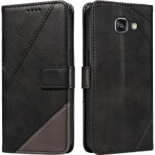 Manyi Mall Elmas Dikiş Deri Telefon ile Samsung Galaxy A3 2016 Için Flip Case (Yurt Dışından)