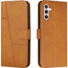 Manyi Mall Samsung Galaxy M35 Yan Toka Kart Ekleme Kickstand Pu Için Flip Case (Yurt Dışından)