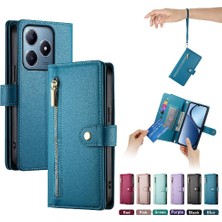 Manyi Mall Realme C61 Bilek Kayışı Kickstand Çok Fonksiyonlu Kart Yuvaları Için Flip Case (Yurt Dışından)