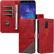 Manyi Mall Elmas Dikiş ve Kart Yuvası ile Samsung Galaxy A6 Plus Için Flip Case (Yurt Dışından)