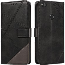 Manyi Mall Elmas Dikiş ve Kart Yuvası Deri ile Huawei P9 Lite Için Flip Case (Yurt Dışından)