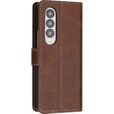 Manyi Mall Samsung Galaxy Z Için Flip Case ile 4 5g Kickstand Saf Renk Kat (Yurt Dışından)