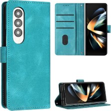 Manyi Mall Samsung Galaxy Z Için Flip Case Fold 4 5g Kart Ekleme Cüzdan Pu Deri (Yurt Dışından)