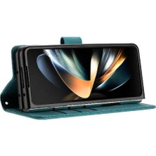 Manyi Mall Samsung Galaxy Z Için Flip Case Fold 4 5g Kart Ekleme Cüzdan Pu Deri (Yurt Dışından)