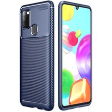 FUJİMAX Samsung Galaxy A21S Kılıf Darbe Emici Uzun Ömürlü Dayanıklı Parmak Izi Yapmaz Karbon Tasarım Negro Silikon Kılıf