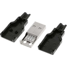 Roboyol Store Kutulu USB Type A Erkek Soket USB 2.0 4 Pin Plastik Kapak Dıy Tip Elektronik Cihaz USB