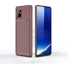 FUJİMAX Samsung Galaxy A81 (Note 10 Lite) Kılıf Darbe Emici Uzun Ömürlü Dayanıklı Parmak Izi Yapmaz Karbon Tasarım Negro Silikon Kılıf