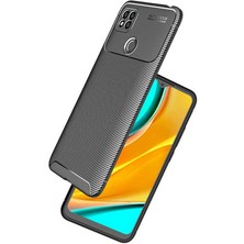 FUJİMAX Xiaomi Redmi 9c Kılıf Darbe Emici Uzun Ömürlü Dayanıklı Parmak Izi Yapmaz Karbon Tasarım Negro Silikon Kılıf