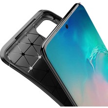 FUJİMAX Samsung Galaxy S20 Plus Kılıf Darbe Emici Uzun Ömürlü Dayanıklı Parmak Izi Yapmaz Karbon Tasarım Negro Silikon Kılıf