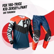 Fox 180 Trıce Gri Turuncu Jersey Pantolon Takım