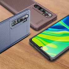 FUJİMAX Xiaomi Mi Note 10 Kılıf Darbe Emici Uzun Ömürlü Dayanıklı Parmak Izi Yapmaz Karbon Tasarım Negro Silikon Kılıf